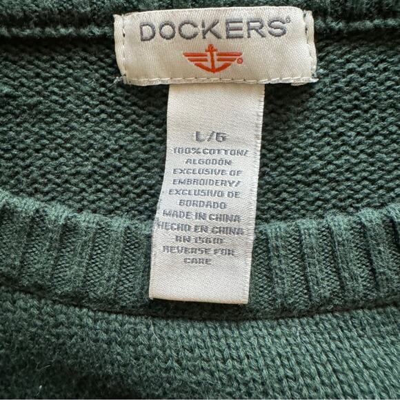 Vintage Dockers Elk Heavy Knit Fair Isle Novelty Print Winter Sweater - Picture 4 of 4